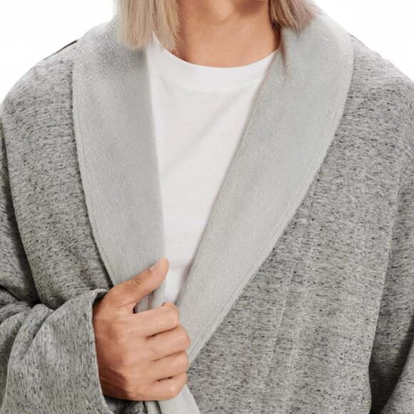 Ugg Men's Luxury Robe Pockets Grey Men's Size XL/XXL Heavyweight Thermal Warm - Picture 6 of 13